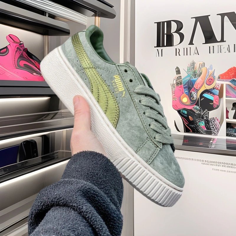 Puma Suede Classic Sneakers Green Yellow