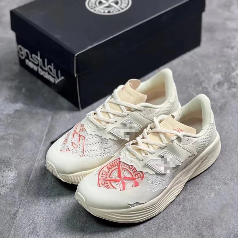 on.study White Sneakers with Red Logo Design