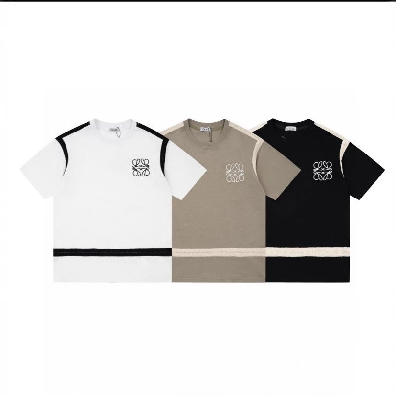 LOEWE Logo Embroidered Color-Block T-Shirt