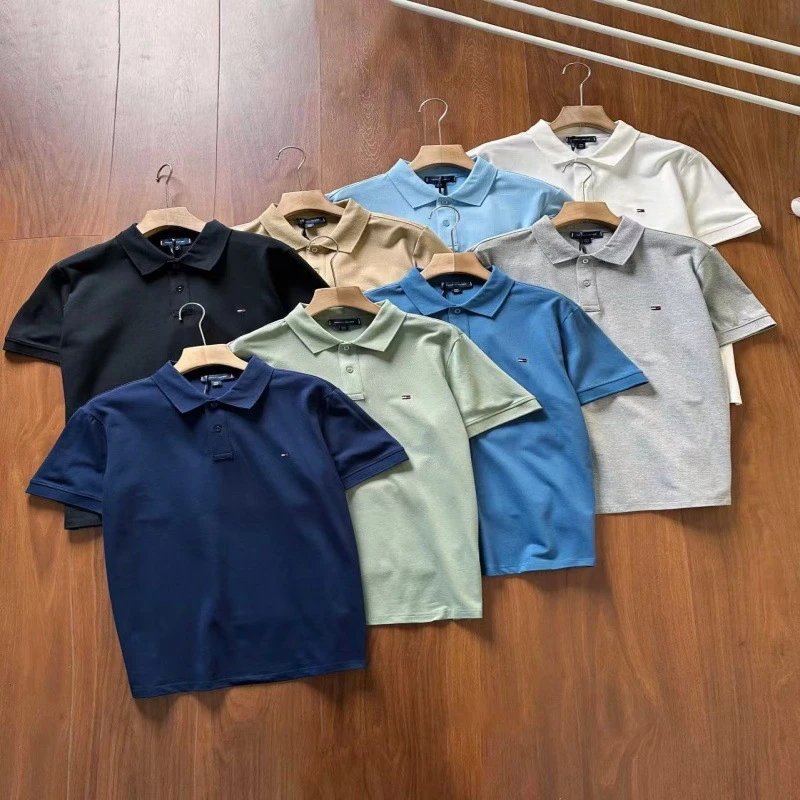 Men's Classic Polo Shirt Short Sleeve Cotton Casual Wear