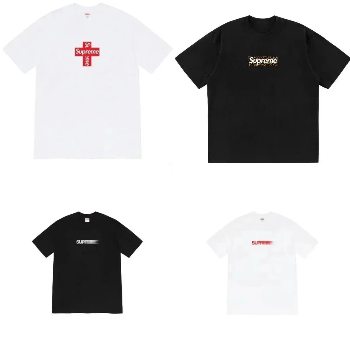 Supreme T-Shirts Collection White and Black Designs