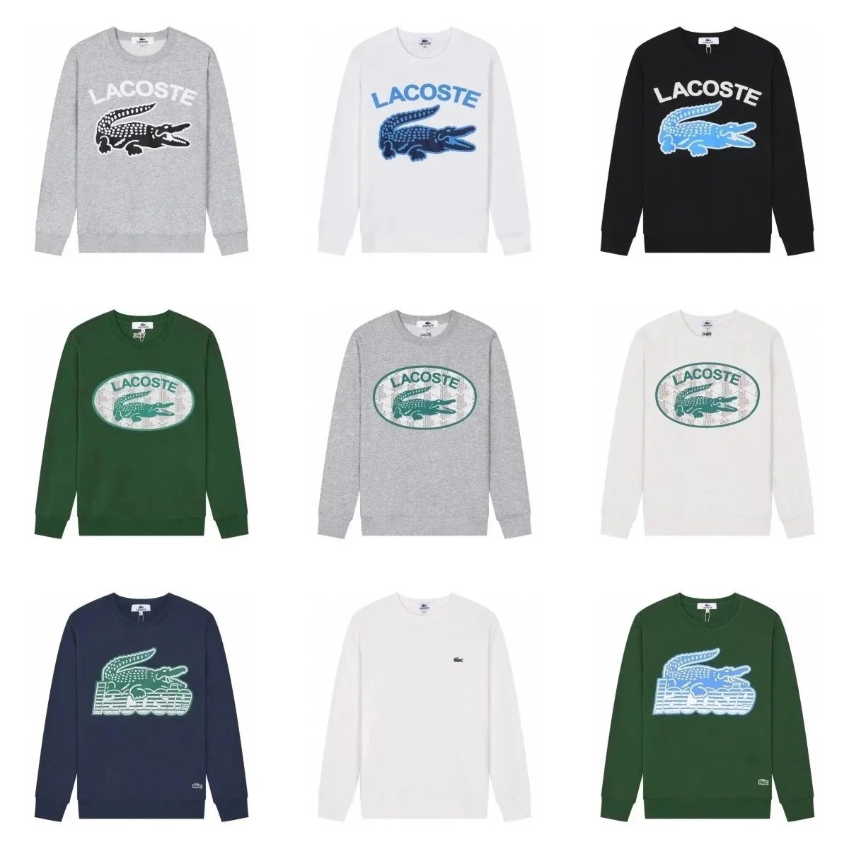 Lacoste Crocodile Logo Sweatshirts for Men and Women