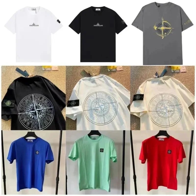 Stone Island T-Shirts Men's Cotton Short Sleeve Logo Tee