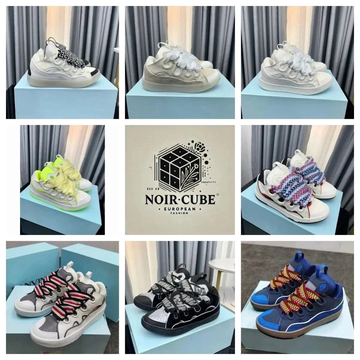 NOIR CUBE Fashion Sneakers for Men and Women