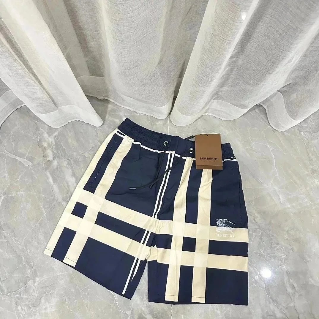 Burberry Check Pattern Swim Shorts for Men