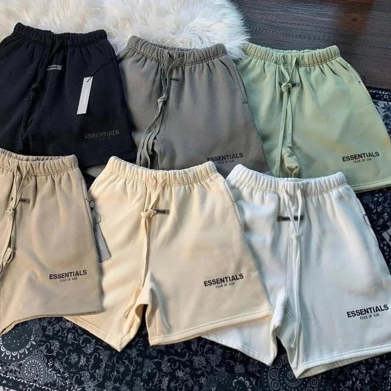 Essentials Logo Print Drawstring Shorts for Men and Women