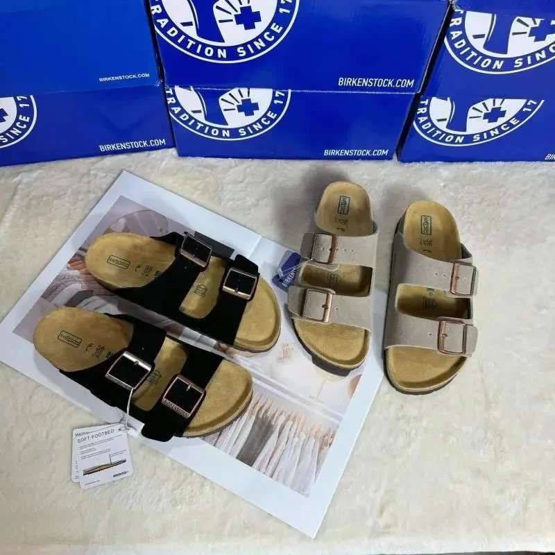 Birkenstock Arizona Sandals Soft Footbed Classic Two-Strap Slides