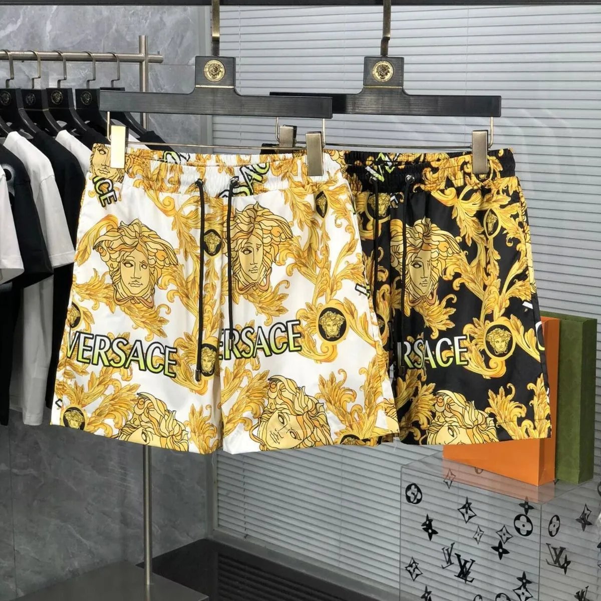Versace Printed Swim Shorts for Men