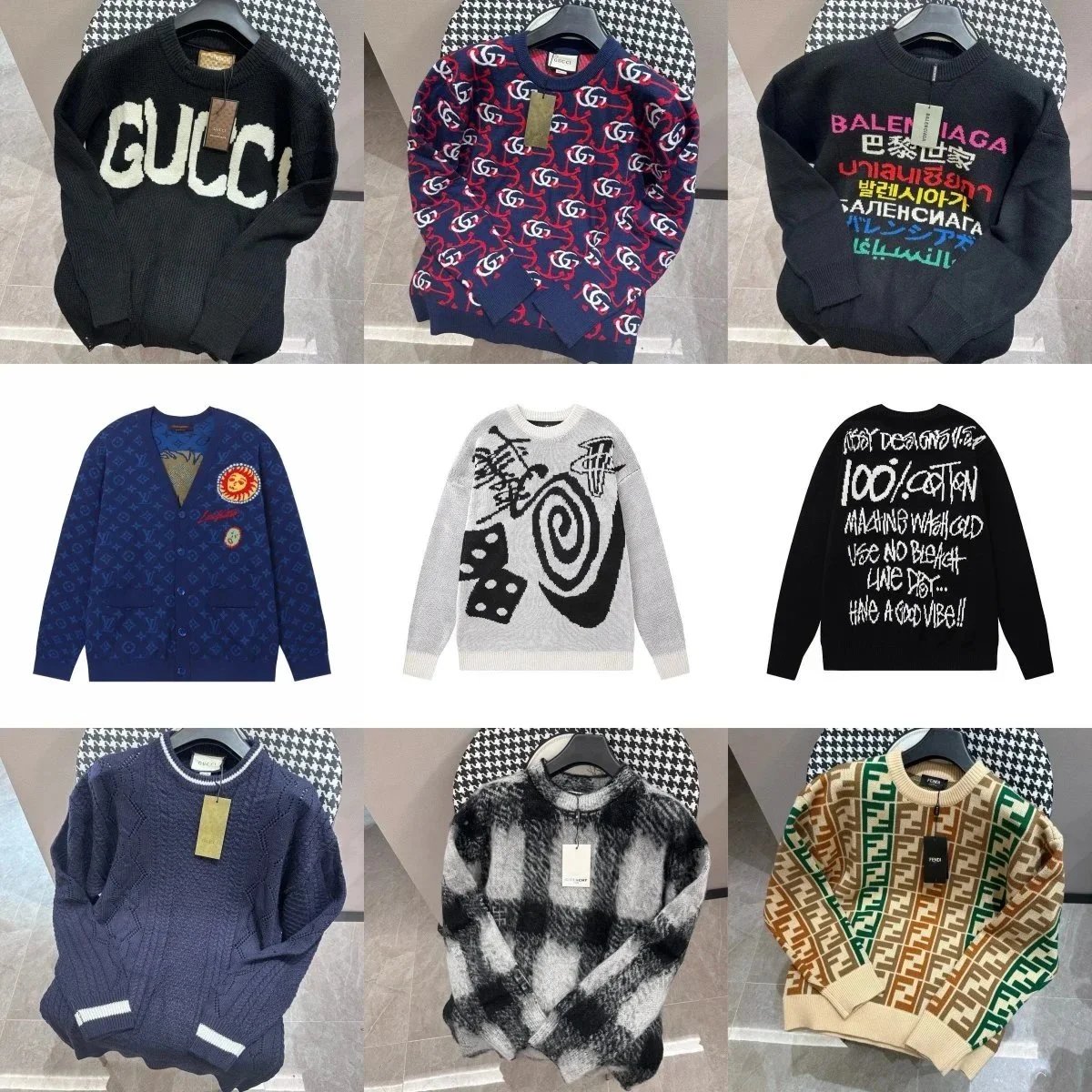 Gucci Logo Knit Sweater Men's Fashion Brand Sweaters