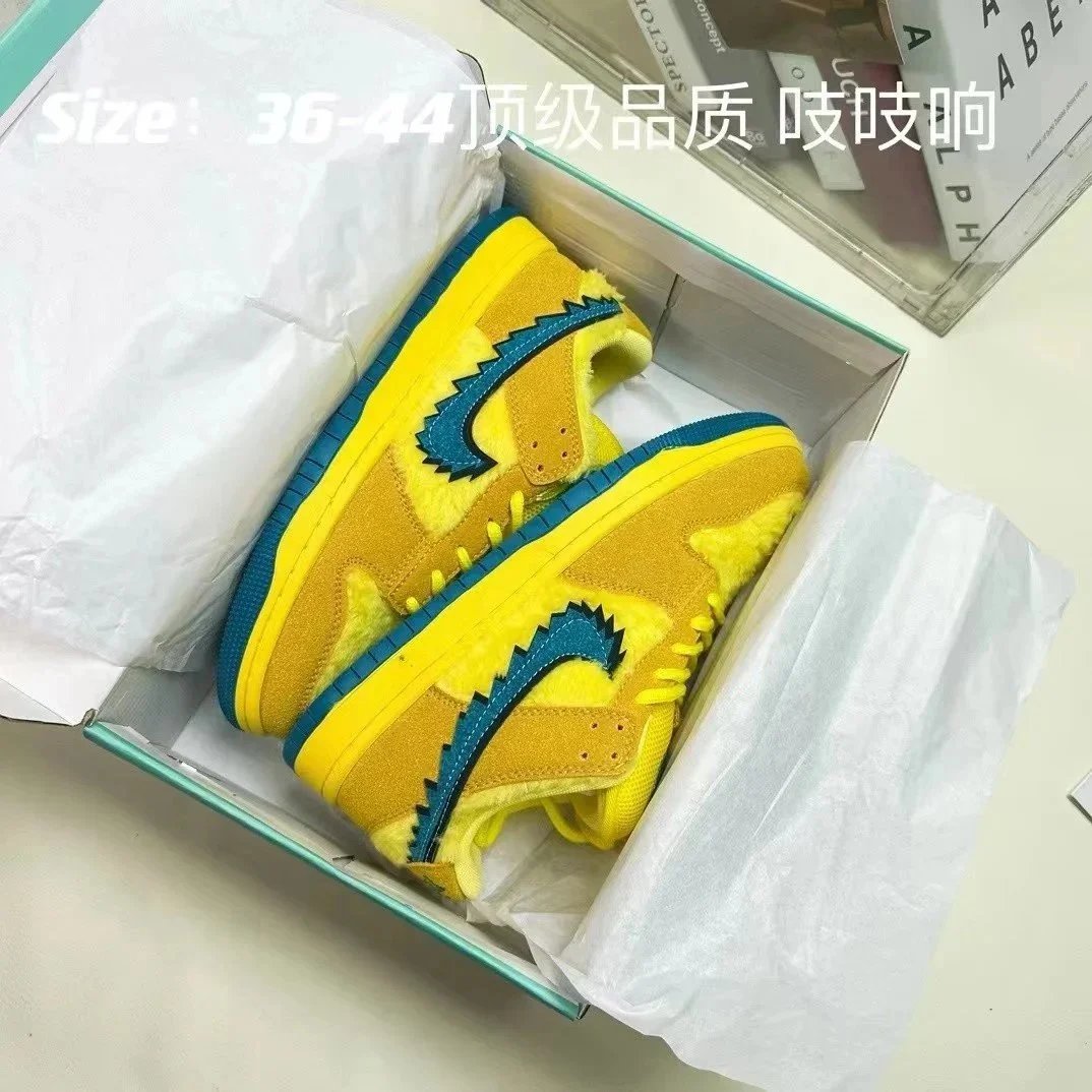 Nike Air Jordan 1 High OG Yellow Blue Sneakers Men Women Basketball Shoes