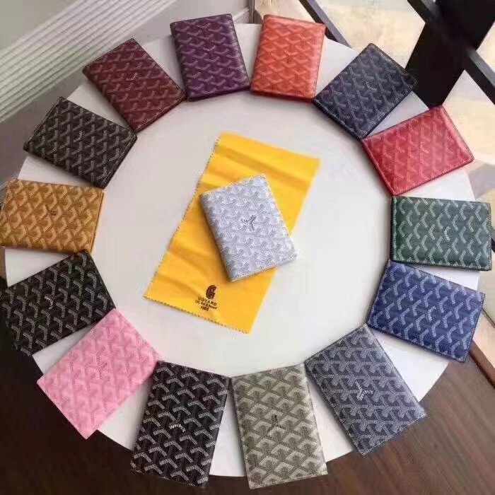 Goyard Wallets in Various Colors and Patterns