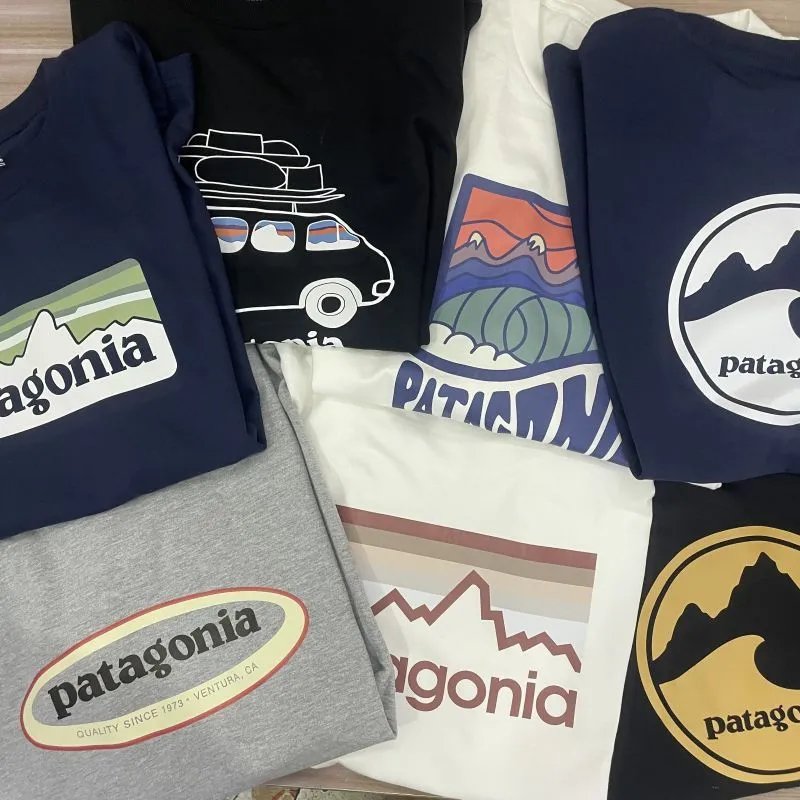 Patagonia T-Shirts with Mountain and Van Designs