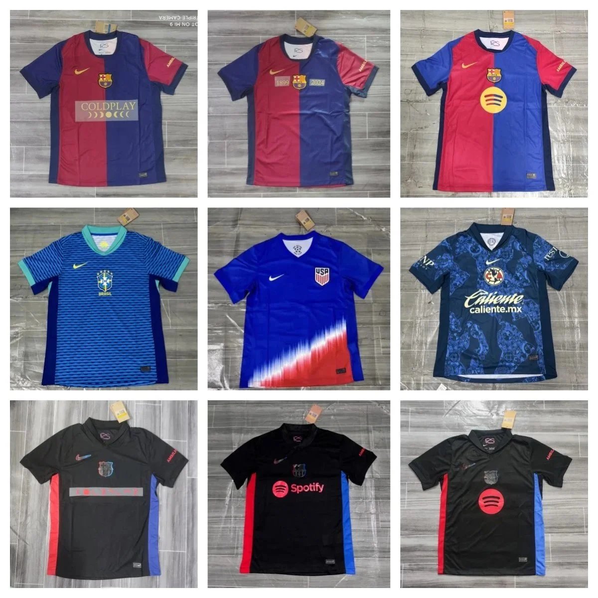 Official Soccer Jerseys for Men and Women - Barcelona, USA, Brazil, Mexico