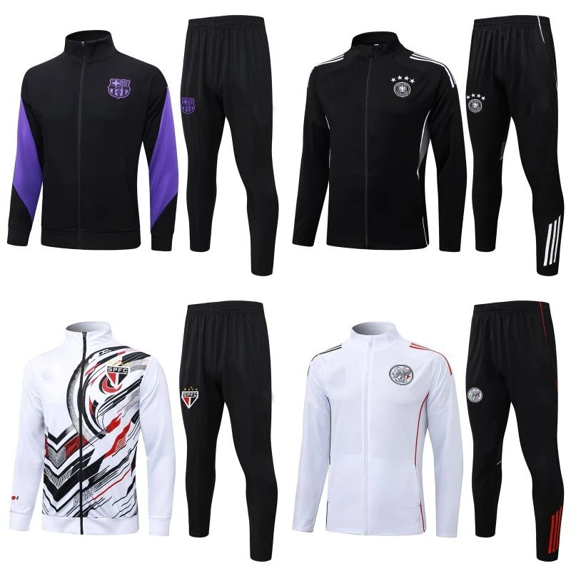 Men's Soccer Training Tracksuits Sets with Team Logos