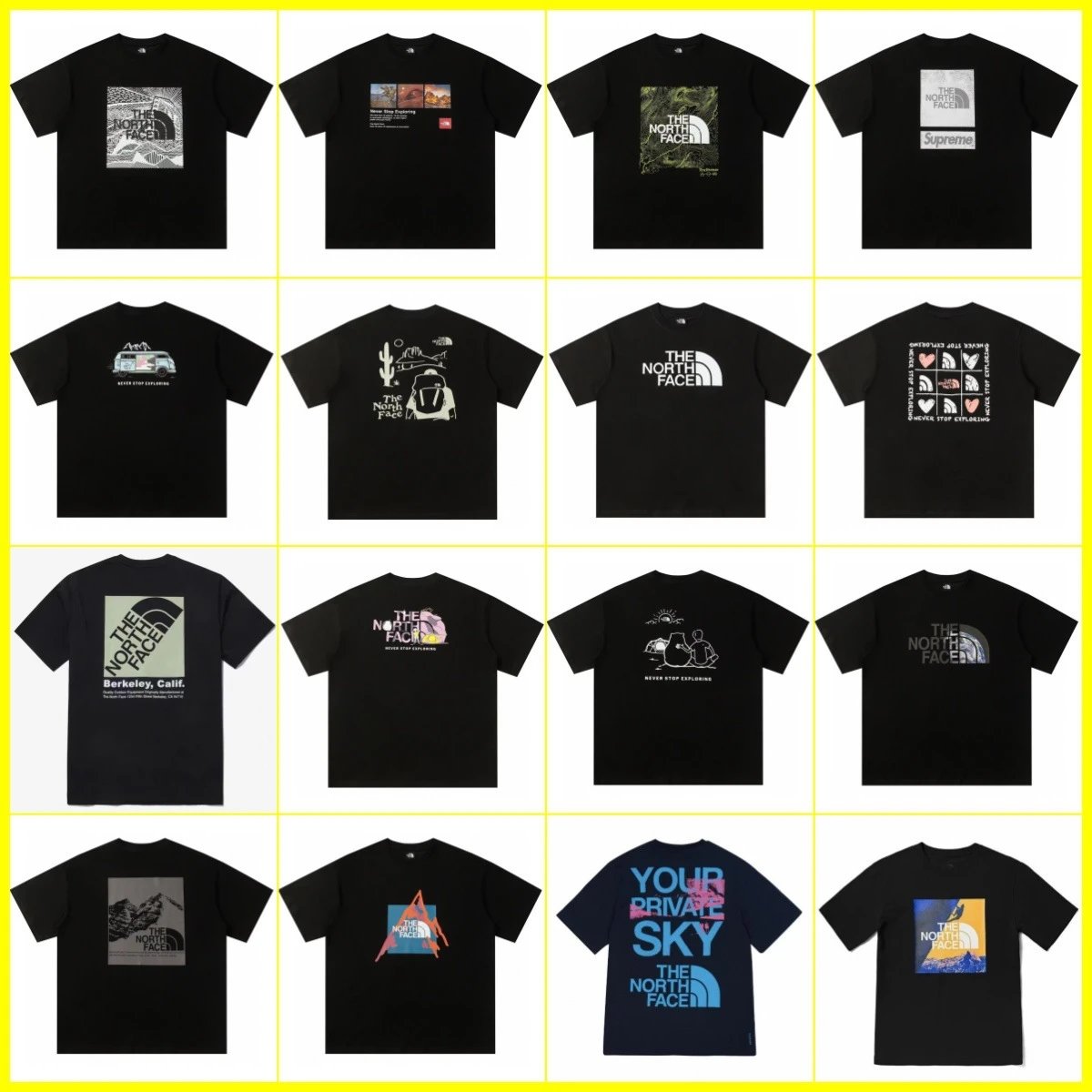 The North Face T-Shirts Collection Black Graphic Tees