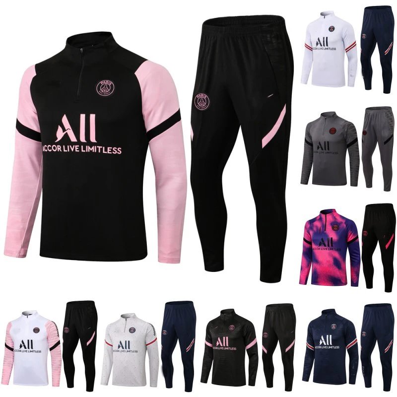 PSG Training Kit Set Men's Soccer Tracksuit Sportswear