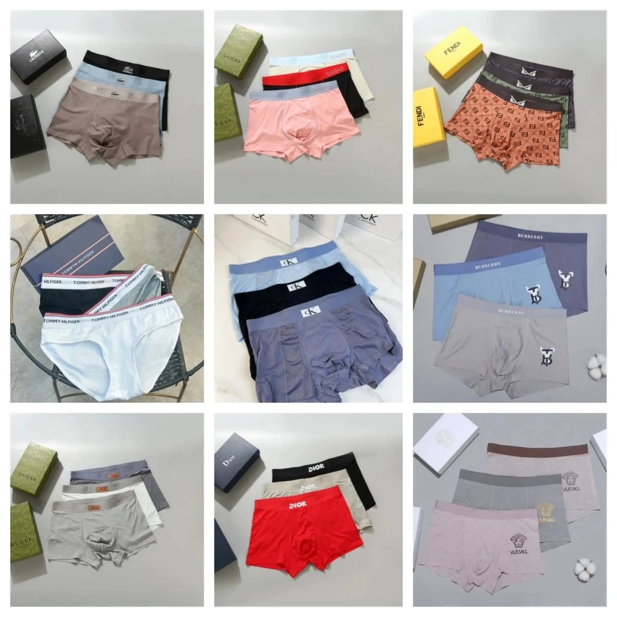 Men's Premium Brand Underwear Boxer Briefs Collection