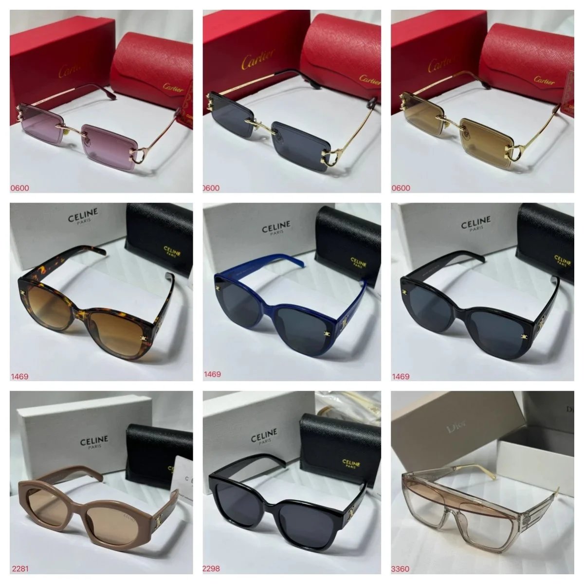 Celine Sunglasses Fashion Designer Eyewear for Women Men