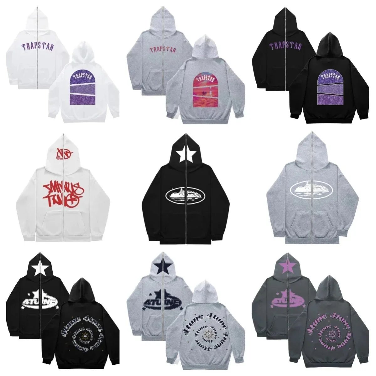 Trapstar Hoodies Sweatshirts Men Women Streetwear Zip Up Hoodie