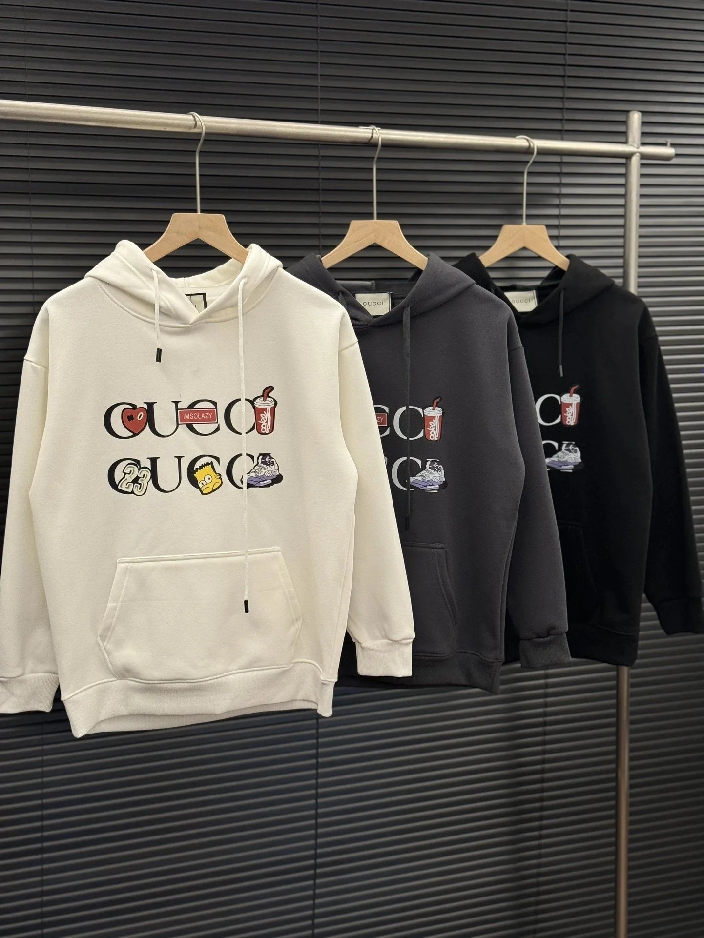 Gucci Logo Hoodie Sweatshirt with Cartoon Print for Men and Women