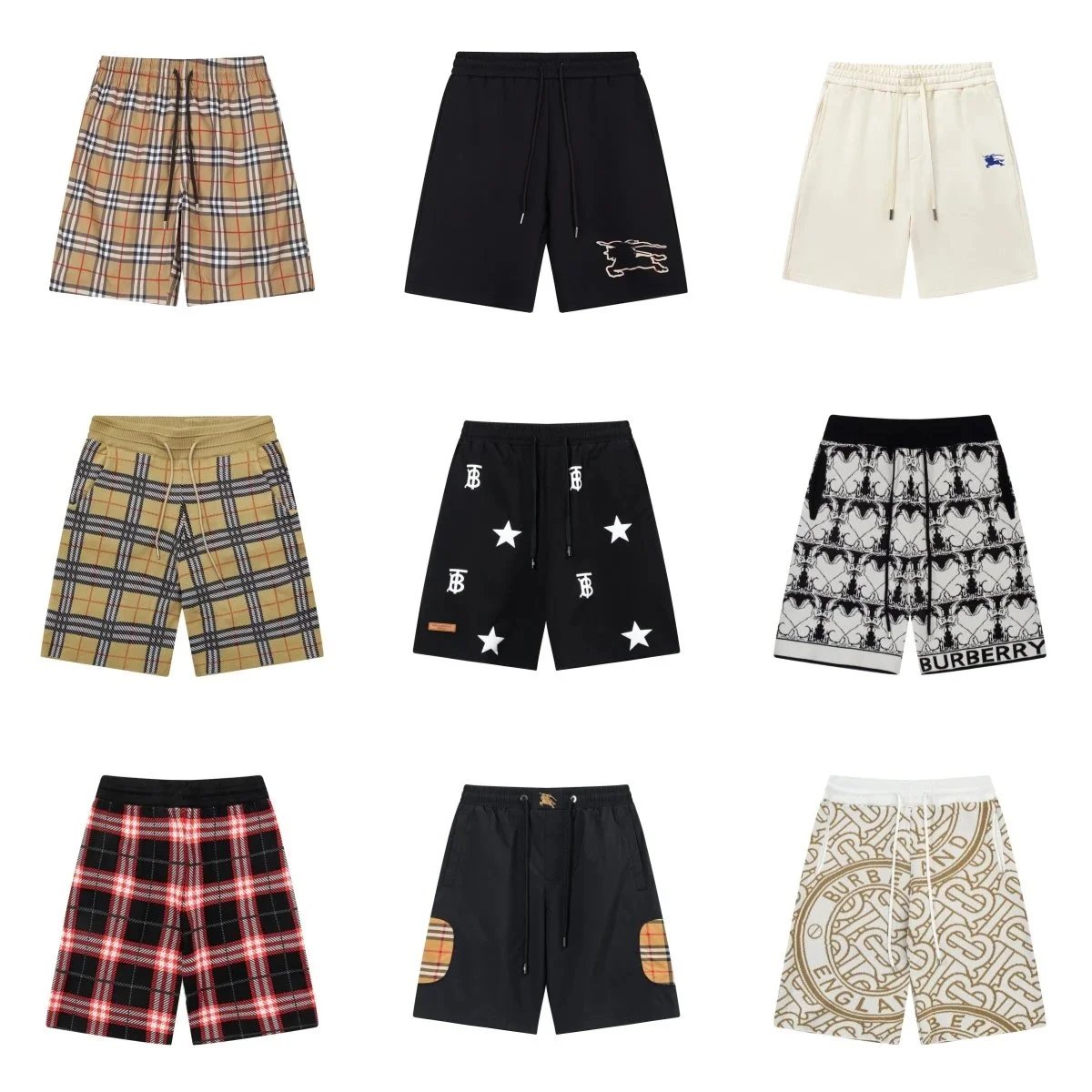 Burberry Men's Check Pattern Shorts Collection