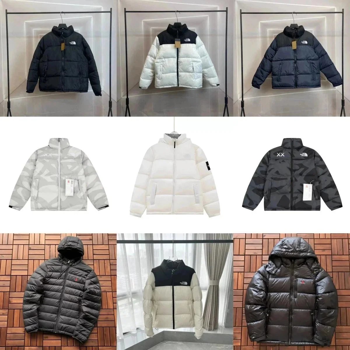 The North Face Down Jacket Winter Warm Puffer Coat Men Women Outdoor