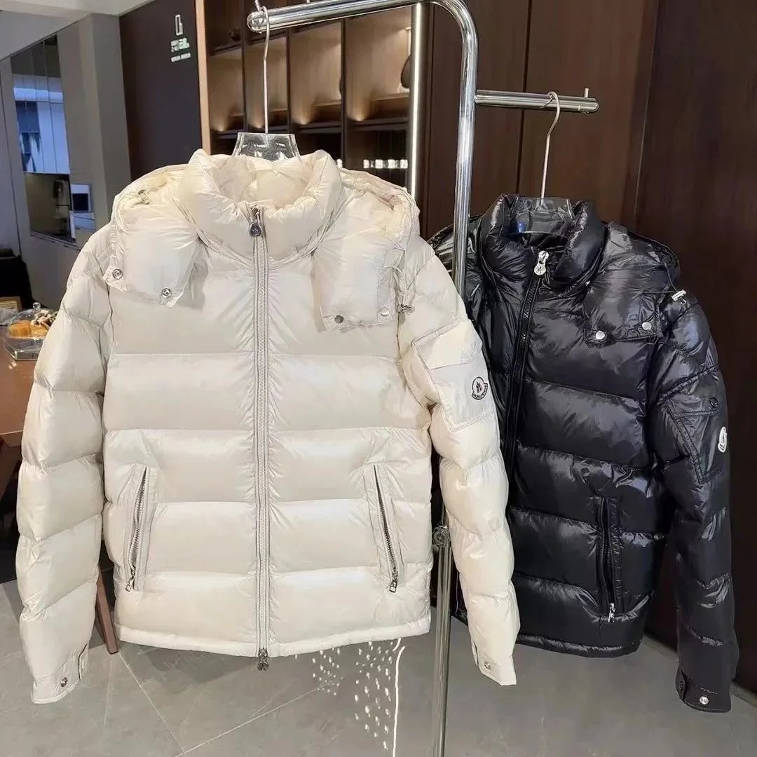 Moncler Down Jacket Women White Hooded Winter Coat