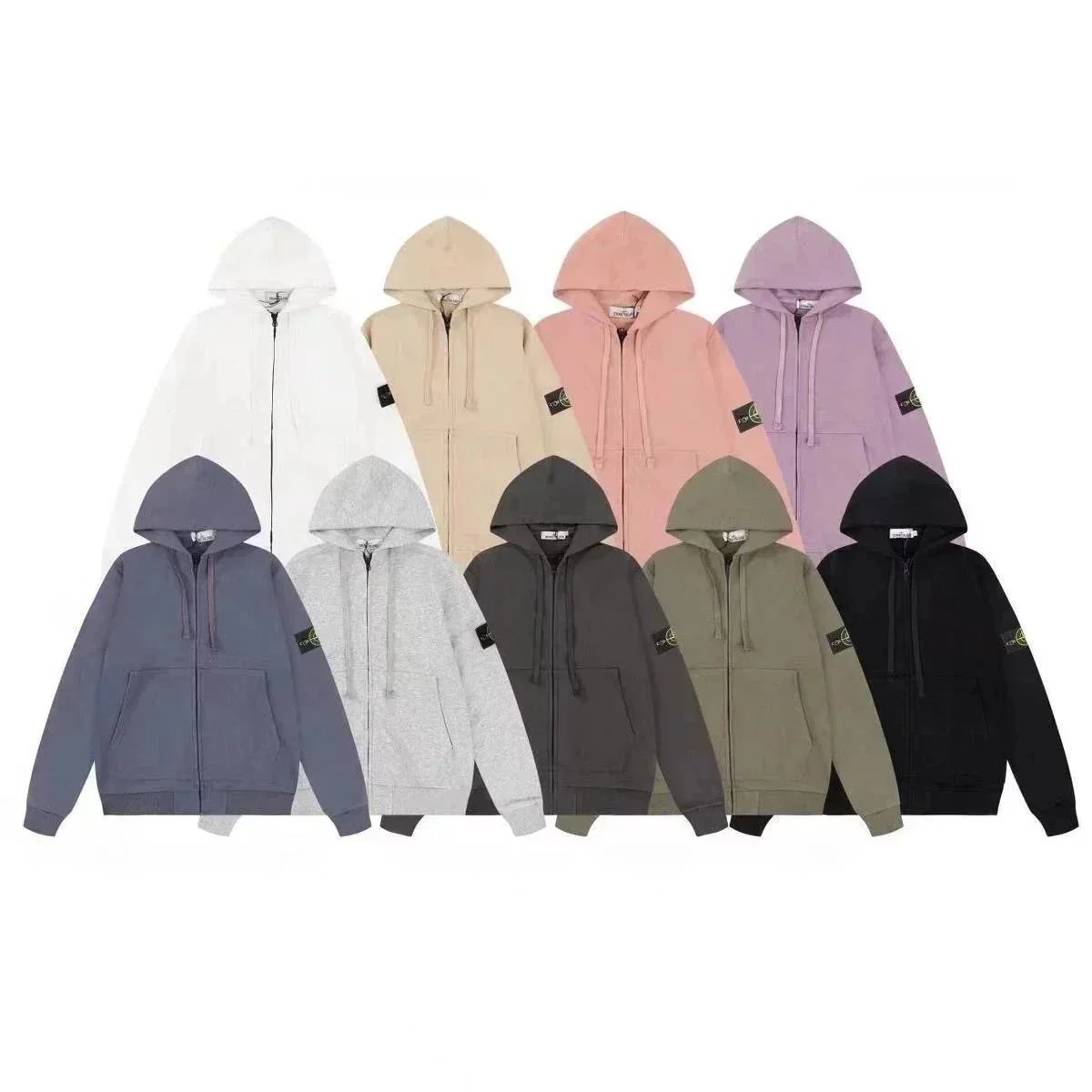 COCO Basic Zip-Up Hoodie in Multiple Colors