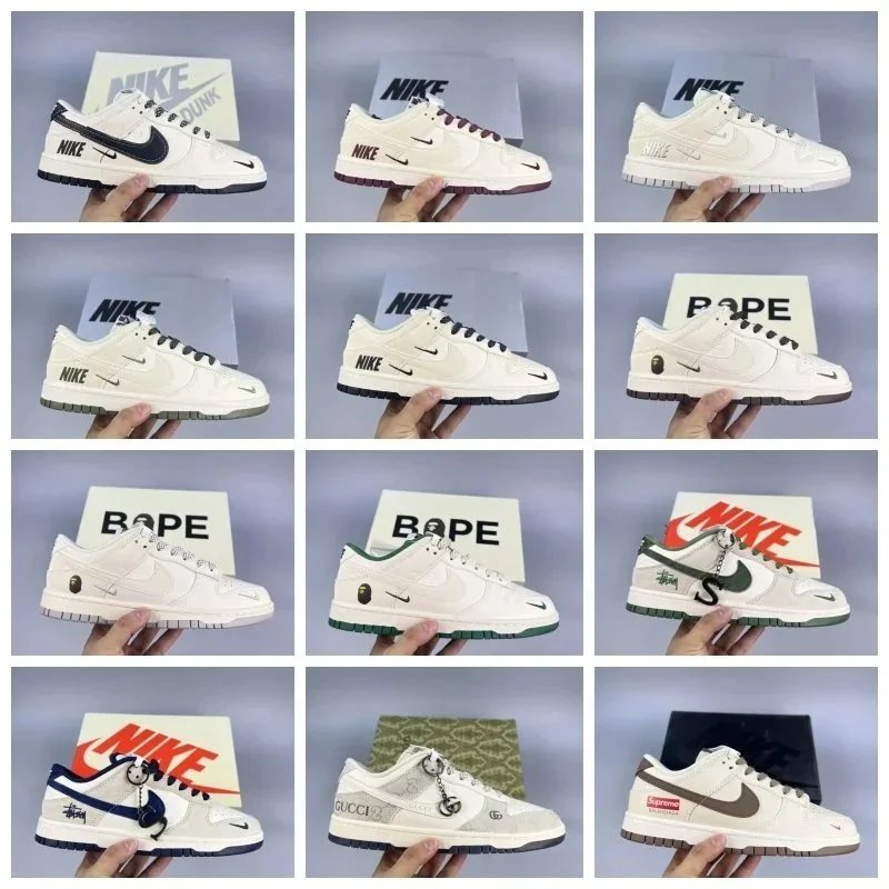 Nike Dunk Low White Sneakers Men Women Streetwear Fashion Shoes