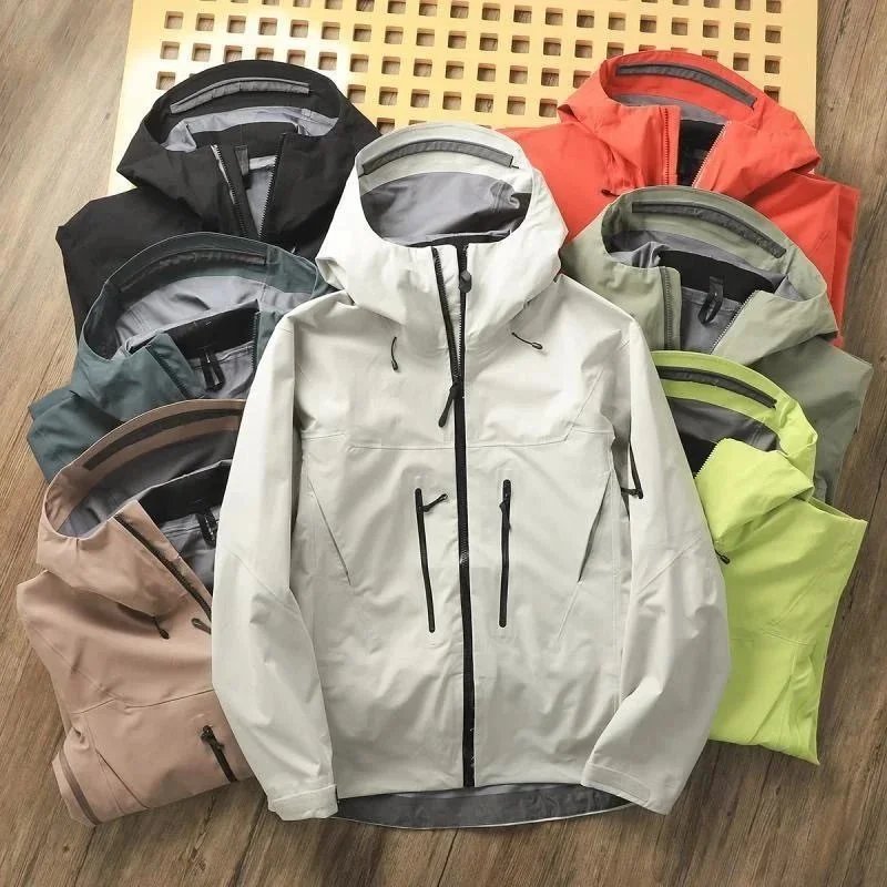 Waterproof Windproof Hooded Jacket for Men Outdoor Hiking