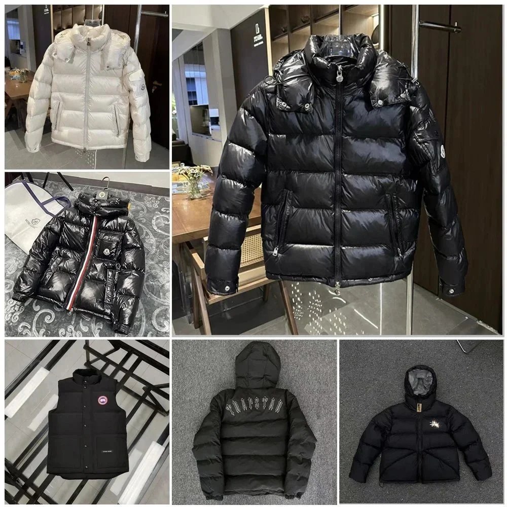 Moncler Down Jacket Winter Warm Puffer Coat Men Women Black White