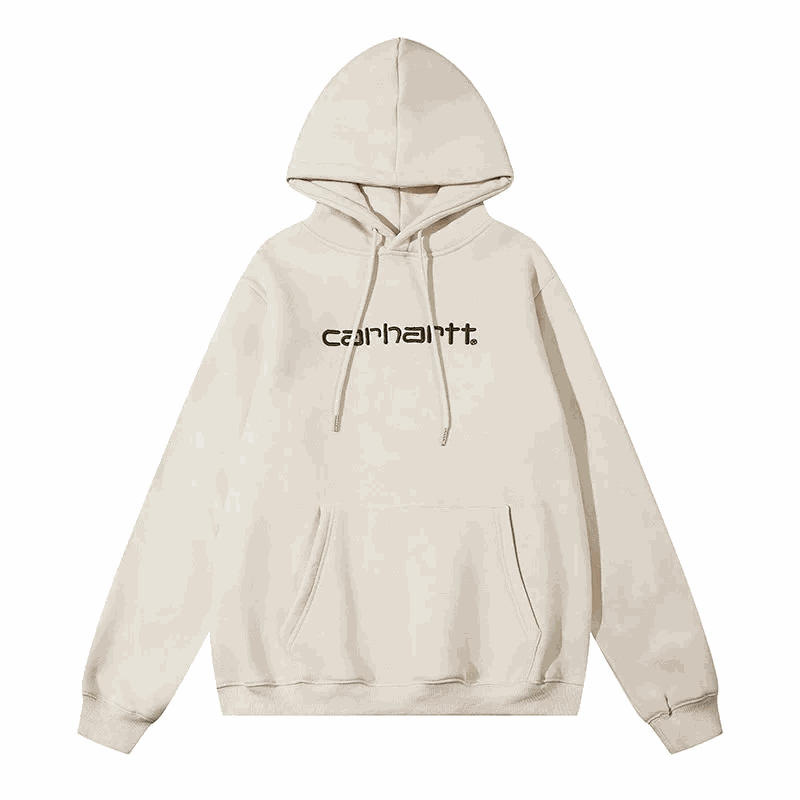 Carhartt Logo Hoodie Beige Sweatshirt