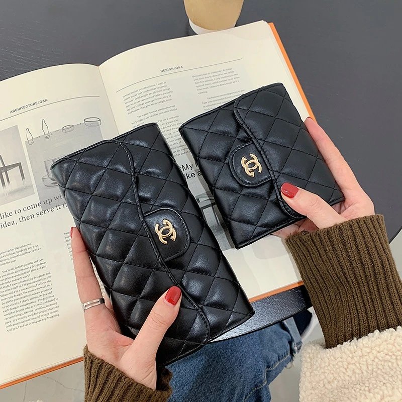 Chanel Quilted Leather Wallet with CC Logo