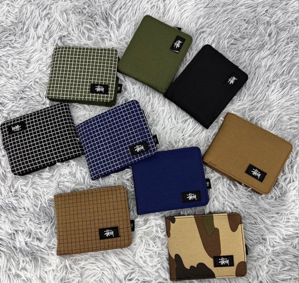 Stussy Wallets Collection - Stylish Men's Wallets in Various Colors and Patterns