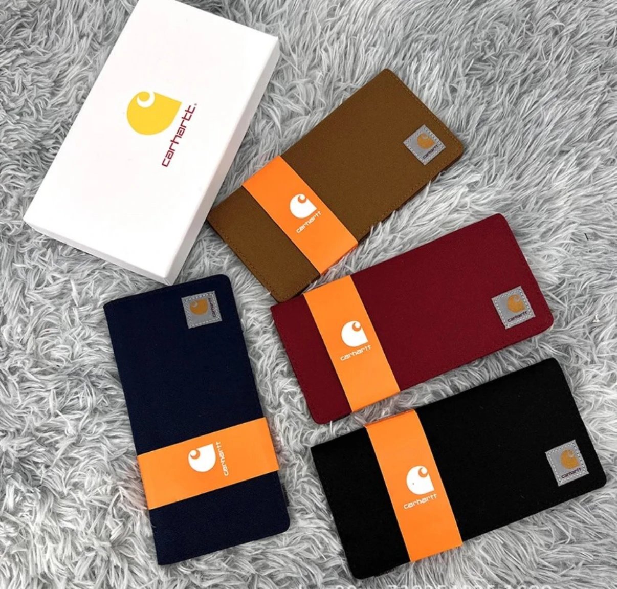 Carhartt Wallets Men's Leather Wallets with Logo Patch
