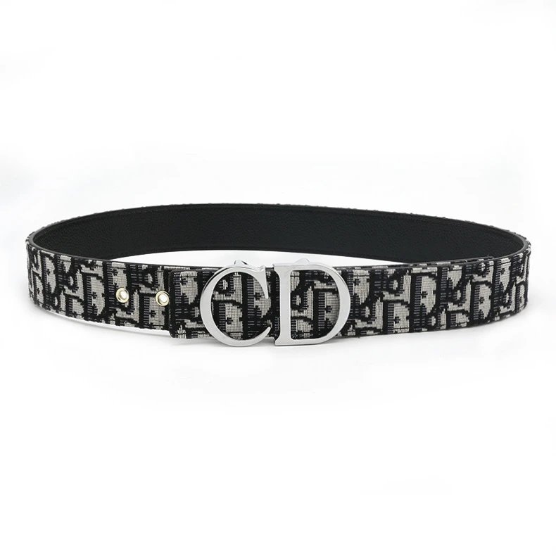 Dior Oblique Print Belt with CD Buckle
