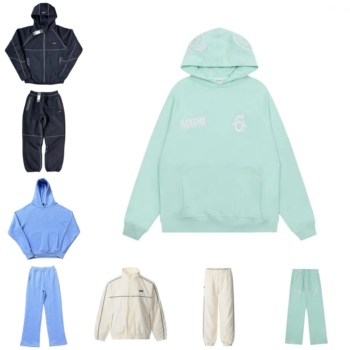 SEXFEM Hoodie Sweatshirt Set Casual Tracksuit for Men Women
