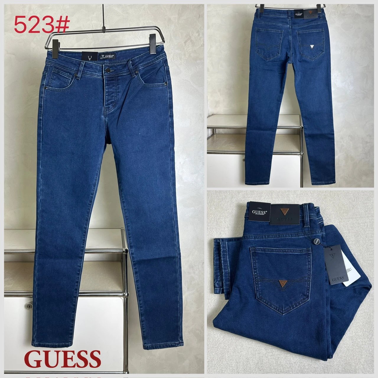 GUESS Women's Slim Fit Blue Jeans 523#