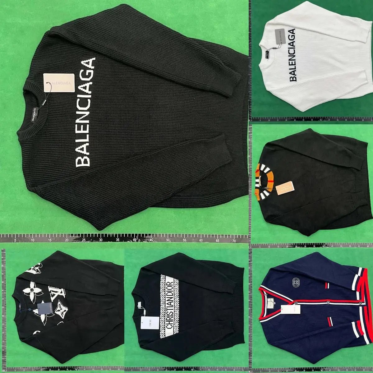Balenciaga Christian Dior Louis Vuitton Knit Sweaters Men's Fashion