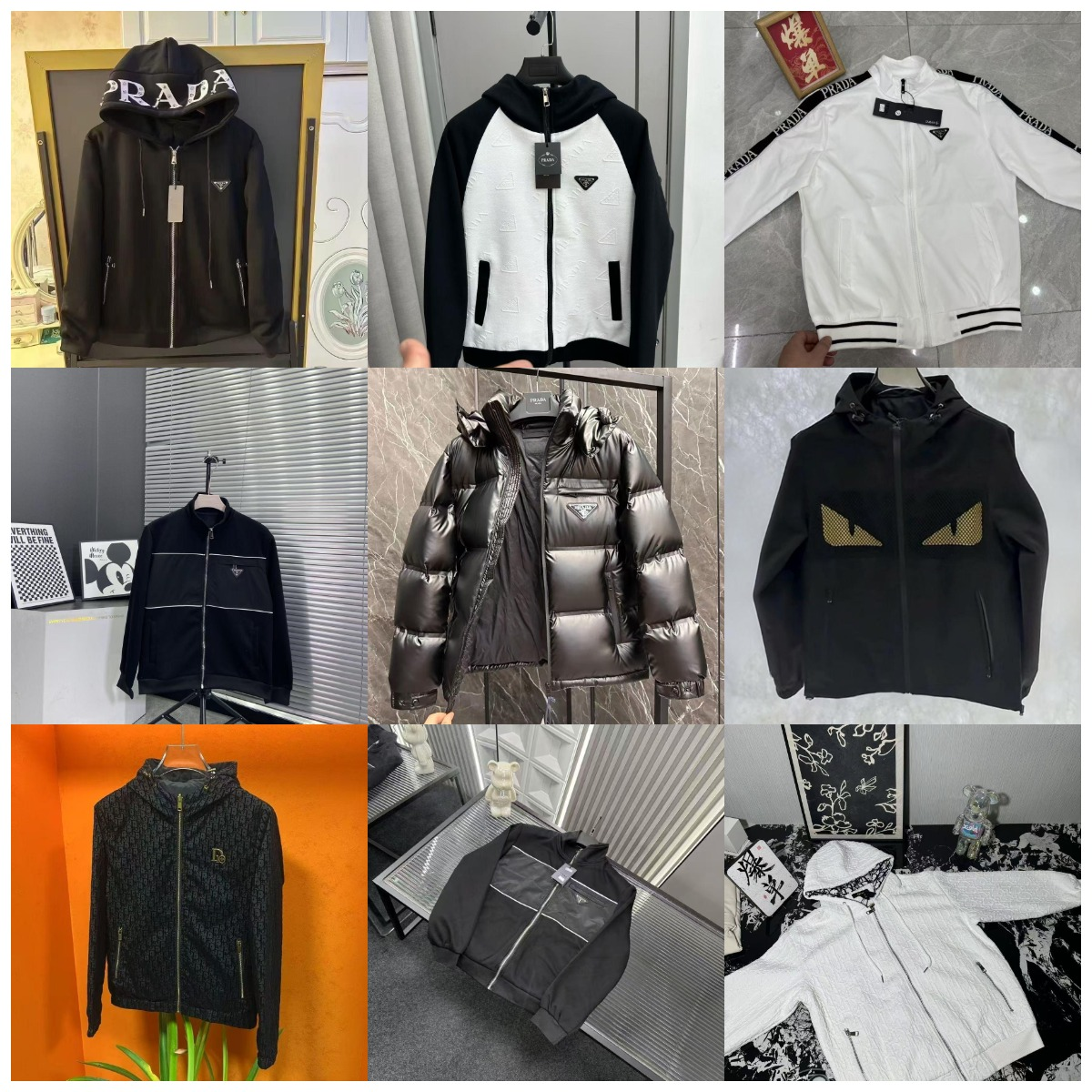 Prada Men's Hoodie and Jacket Collection