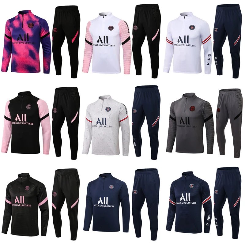 PSG Training Kit Set Men's Football Tracksuit Sportswear