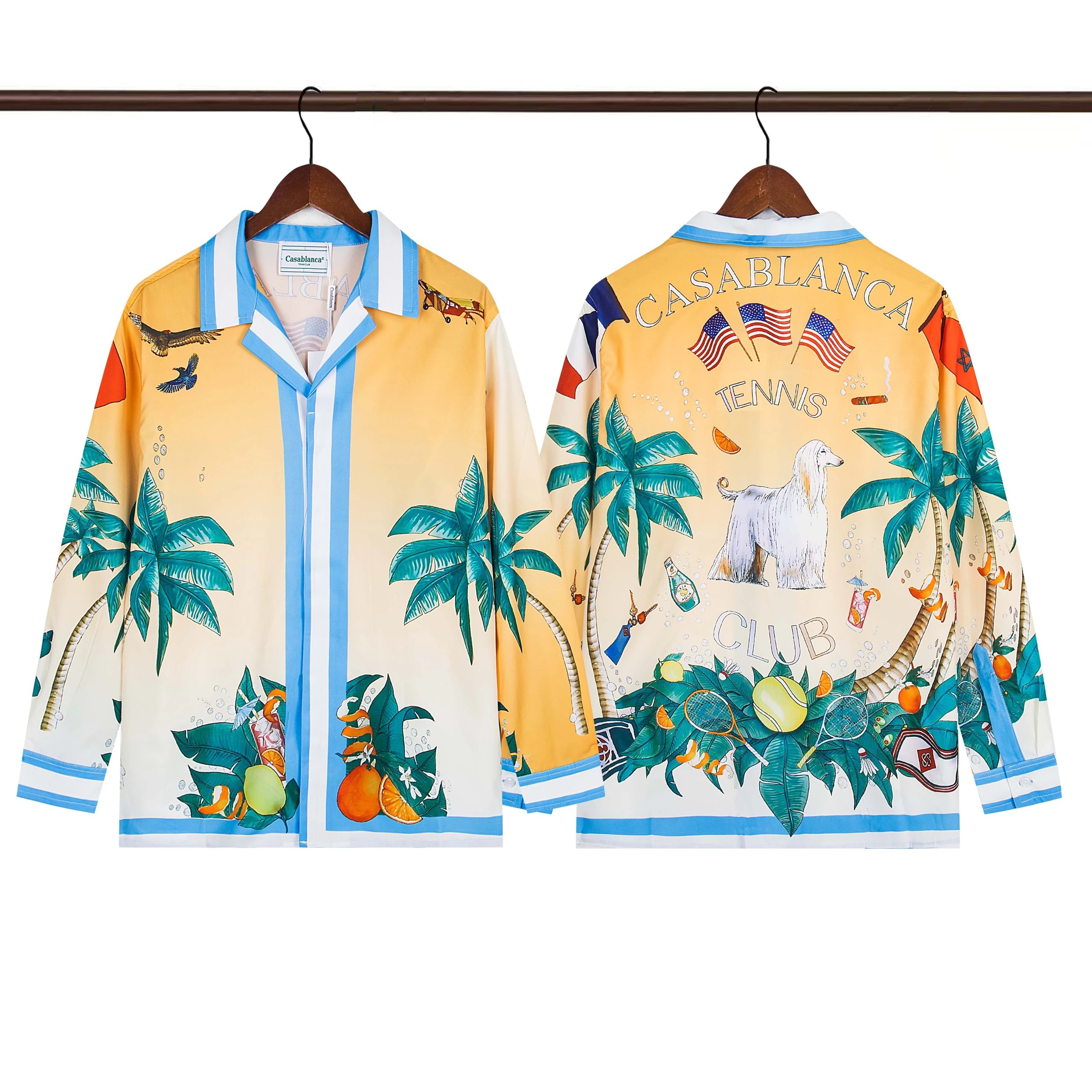 Casablanca Tennis Club Tropical Print Jacket