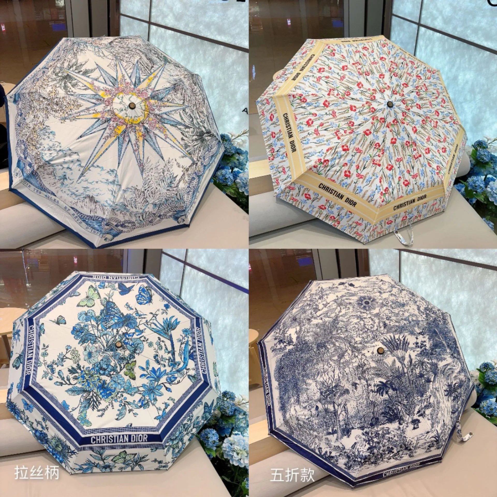 Christian Dior Printed Umbrella Fashion Accessory