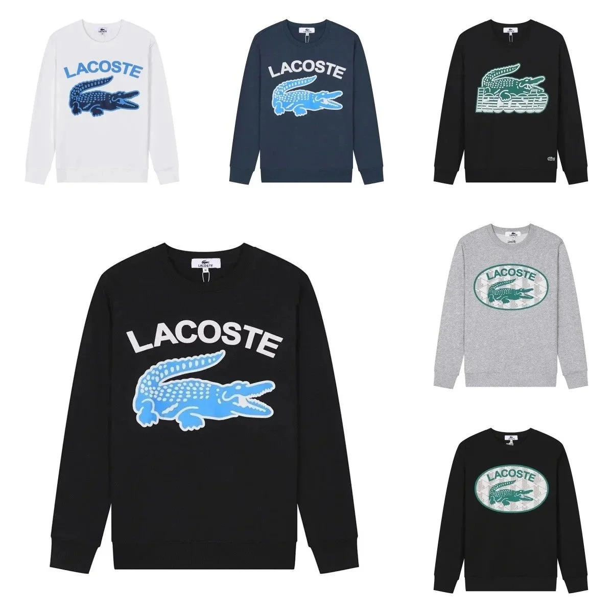 Lacoste Crocodile Logo Sweatshirt Men's Casual Long Sleeve Sweater
