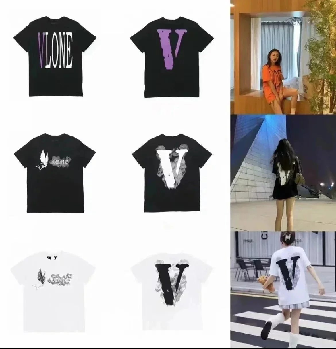 VLONE T-Shirt Men Women Streetwear Fashion Graphic Tee