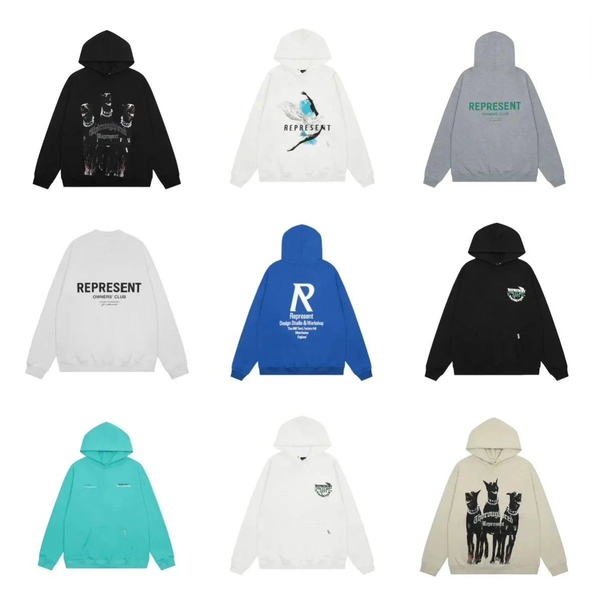 Represent Hoodies Sweatshirts Men Women Streetwear Fashion
