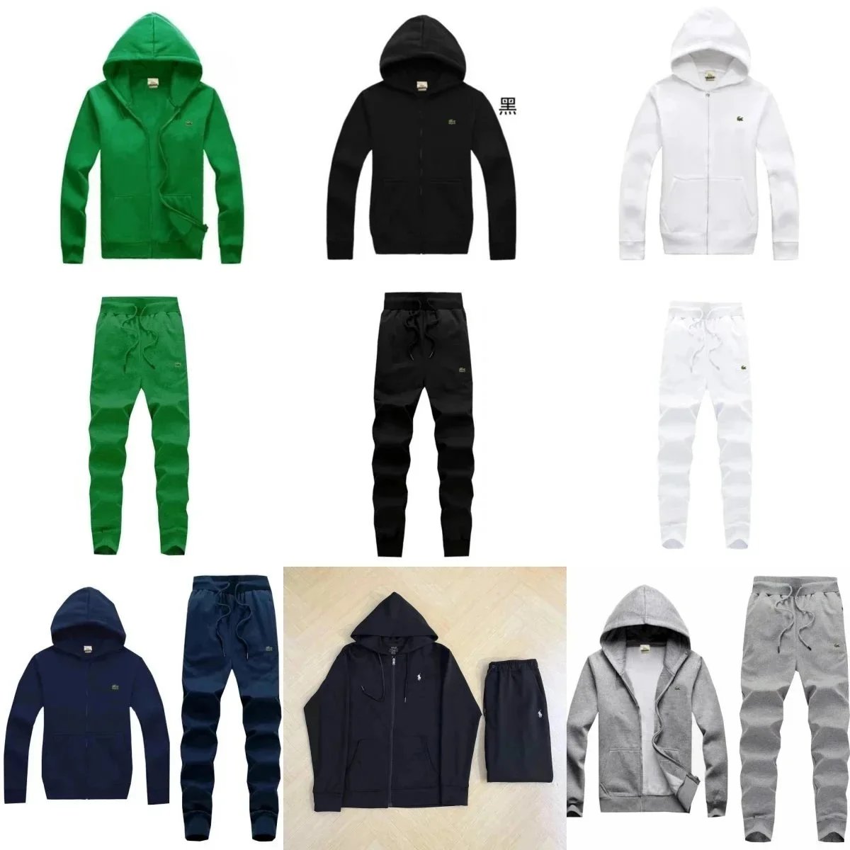Lacoste Hoodie and Pants Set Men's Casual Sportswear Tracksuit