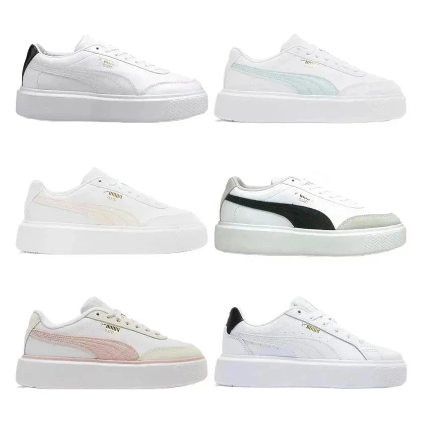 Puma Platform Sneakers White Low Top Fashion Shoes