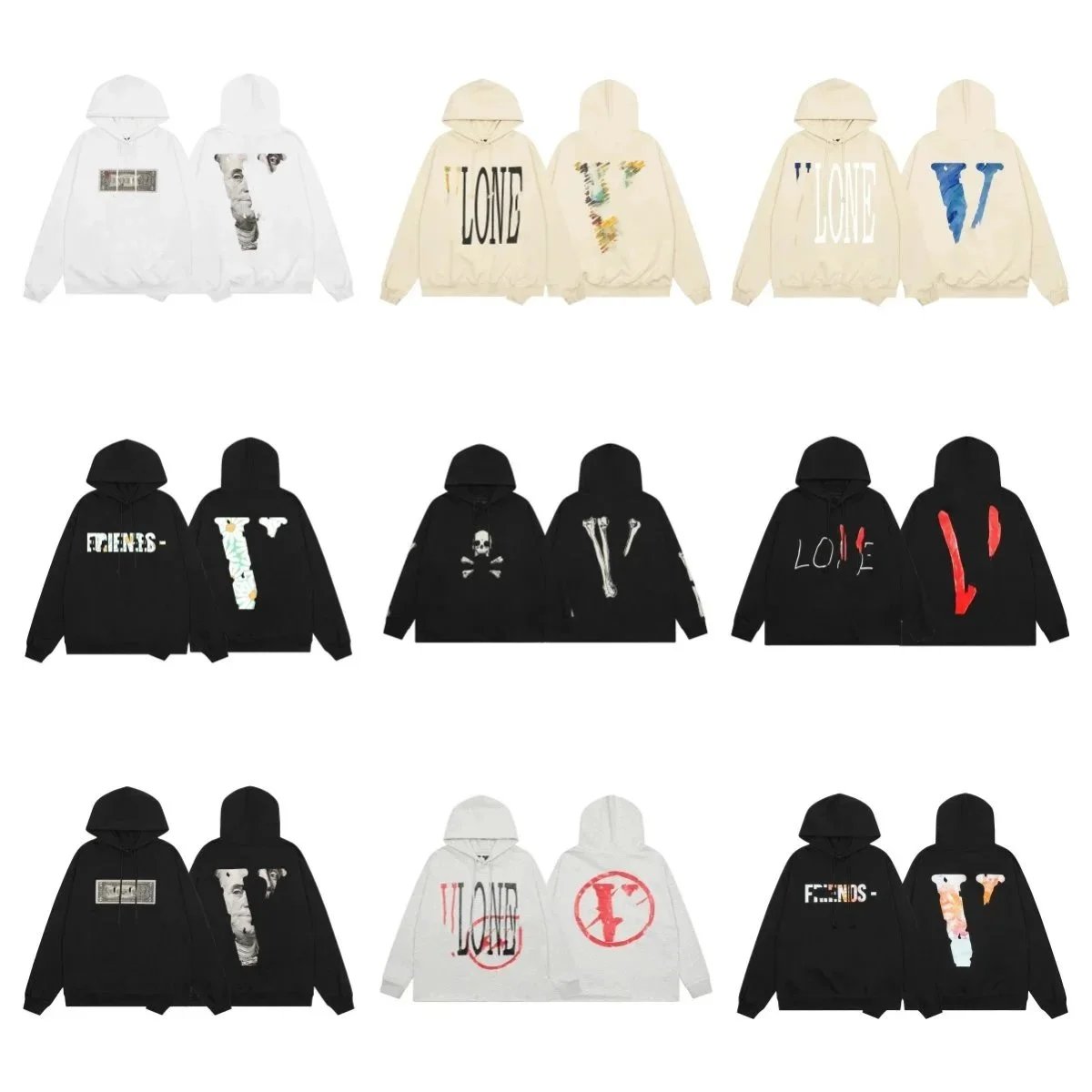 Vlone Hoodies Sweatshirts Streetwear Fashion Collection