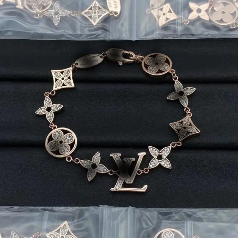 Louis Vuitton LV Monogram Bracelet with Crystal Details